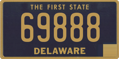 DE license plate 69888