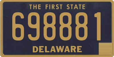 DE license plate 698881