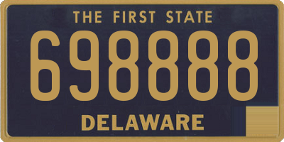 DE license plate 698888