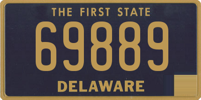 DE license plate 69889