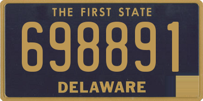 DE license plate 698891