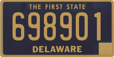 DE license plate 698901