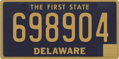DE license plate 698904
