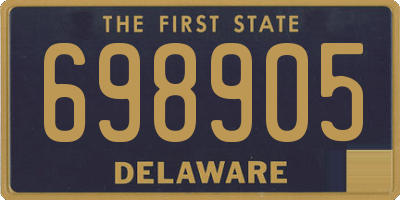 DE license plate 698905