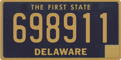DE license plate 698911