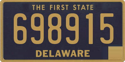DE license plate 698915