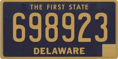 DE license plate 698923