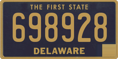 DE license plate 698928
