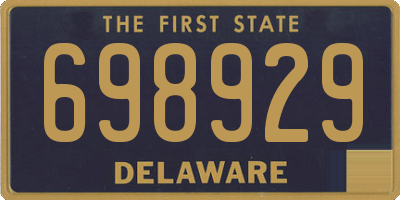 DE license plate 698929