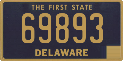 DE license plate 69893