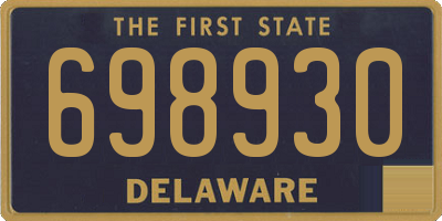 DE license plate 698930