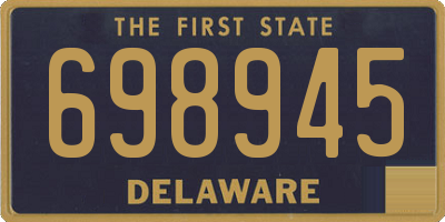 DE license plate 698945