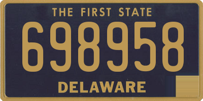 DE license plate 698958
