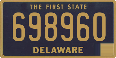 DE license plate 698960