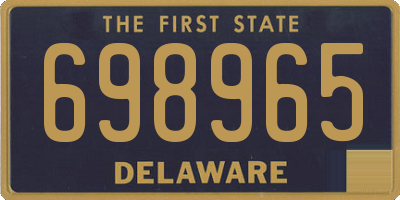 DE license plate 698965