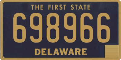 DE license plate 698966