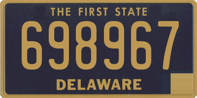DE license plate 698967
