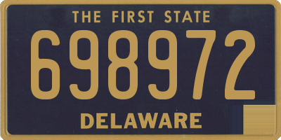 DE license plate 698972