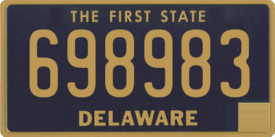 DE license plate 698983