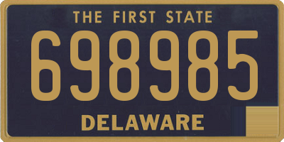 DE license plate 698985