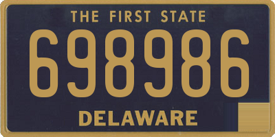 DE license plate 698986