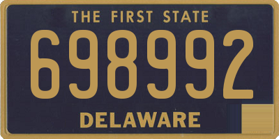 DE license plate 698992