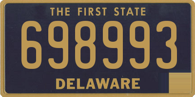 DE license plate 698993