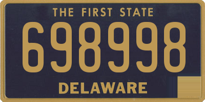 DE license plate 698998