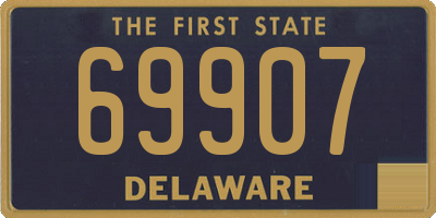 DE license plate 69907