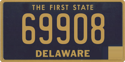 DE license plate 69908