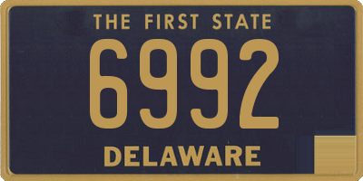 DE license plate 6992