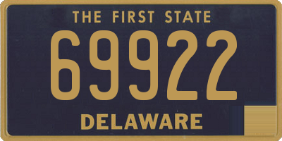 DE license plate 69922