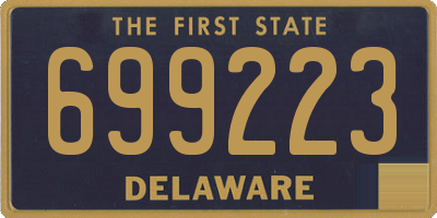 DE license plate 699223