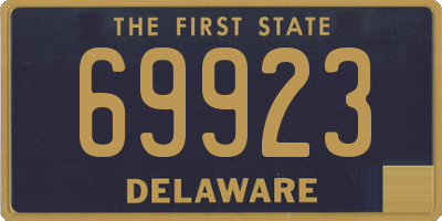 DE license plate 69923