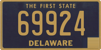 DE license plate 69924