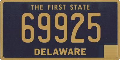 DE license plate 69925