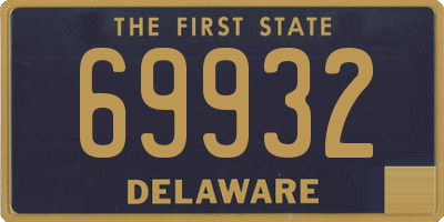 DE license plate 69932