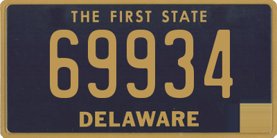 DE license plate 69934