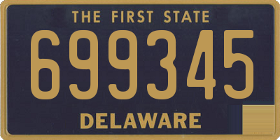 DE license plate 699345