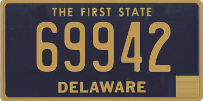 DE license plate 69942