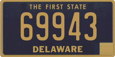 DE license plate 69943