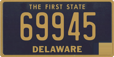 DE license plate 69945