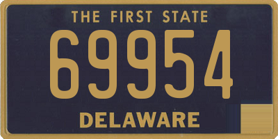DE license plate 69954