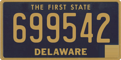 DE license plate 699542
