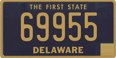 DE license plate 69955