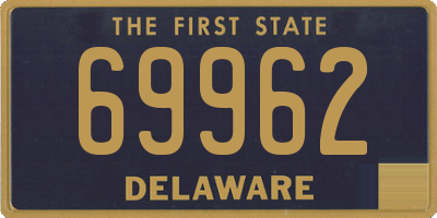 DE license plate 69962