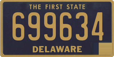 DE license plate 699634