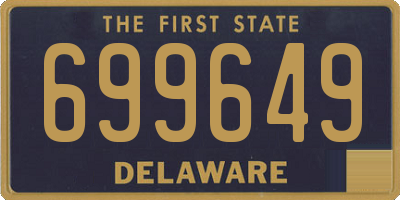 DE license plate 699649