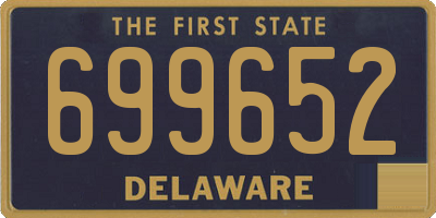 DE license plate 699652