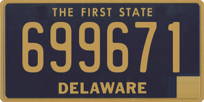 DE license plate 699671